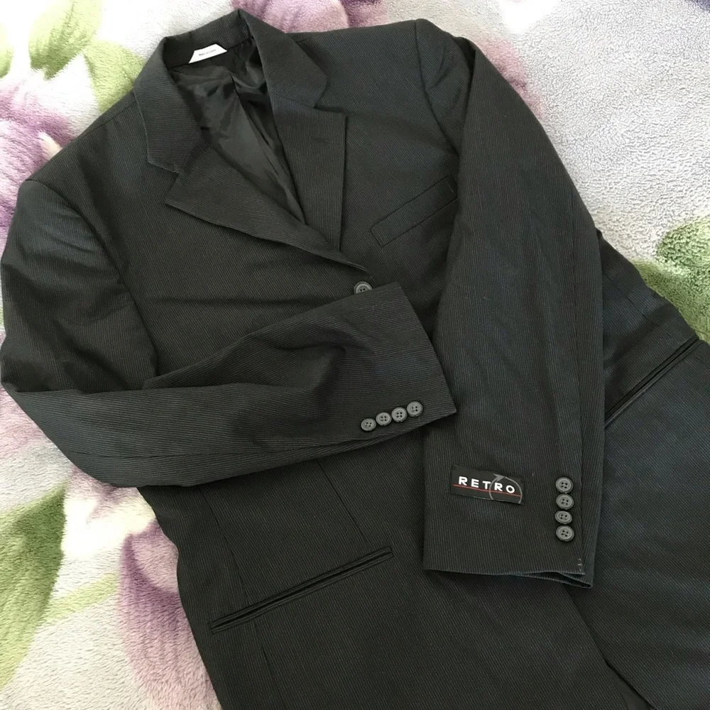 Retro Brand Dark Gray Men’s Suit Jacket